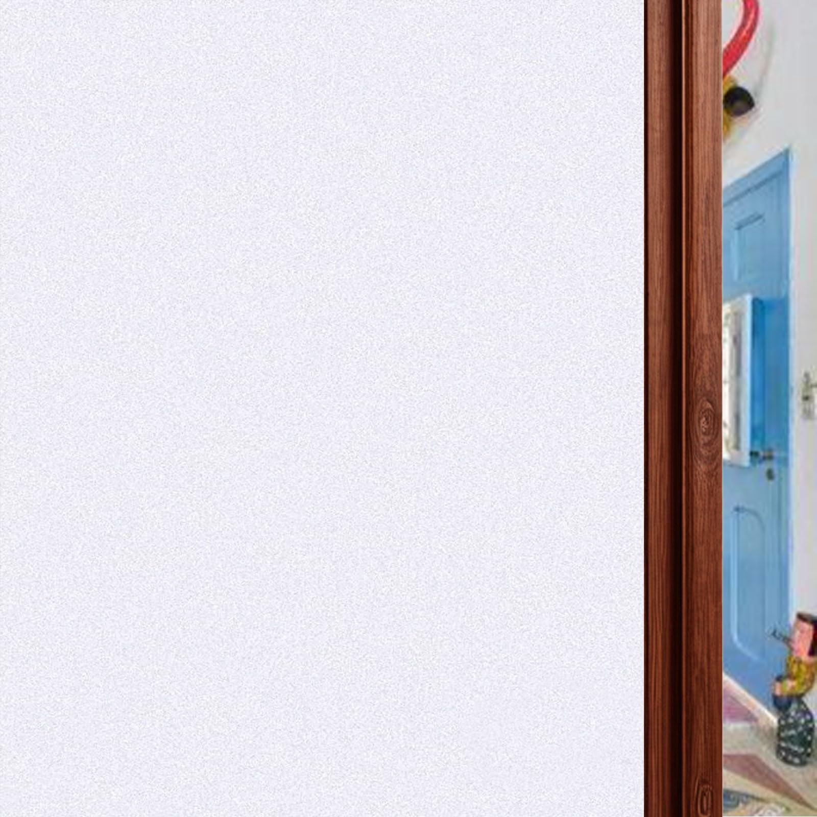 Film Fenêtre Anti Regard 75 x 240 cm Auto-Adhésif, Anti UV, Film Décoratif Fenêtres Regards Autocollant Opaque pour Vitre, Vitrage, Douche, Blanc Mat