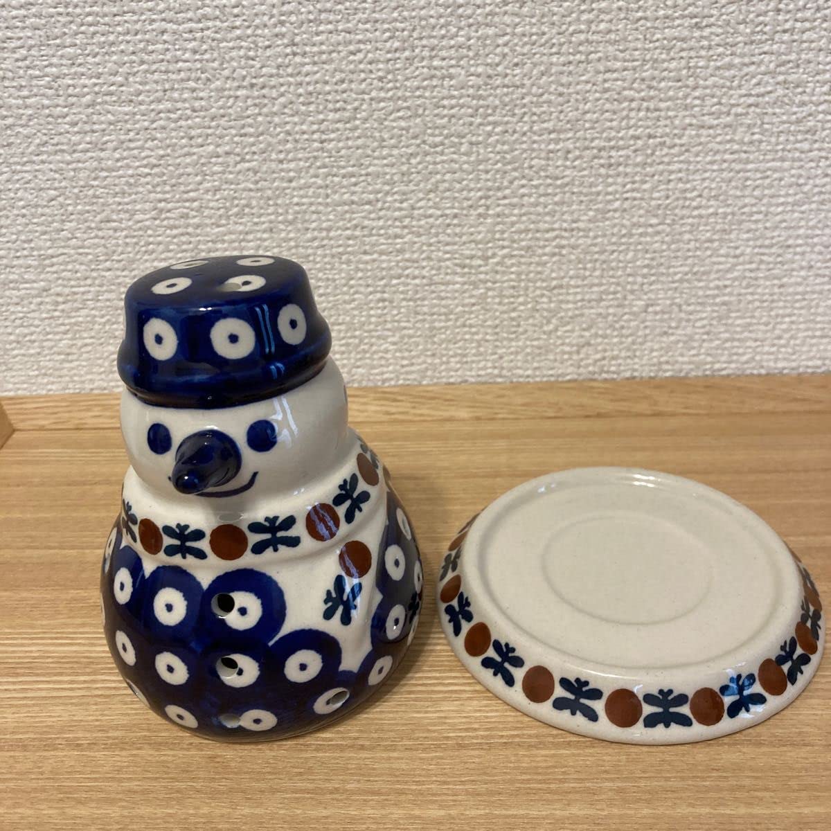 ポーランド食器　スノーマンキャンセルホルダー ポーランド食器 スノーマンキャンセルホルダー ポーランド食器