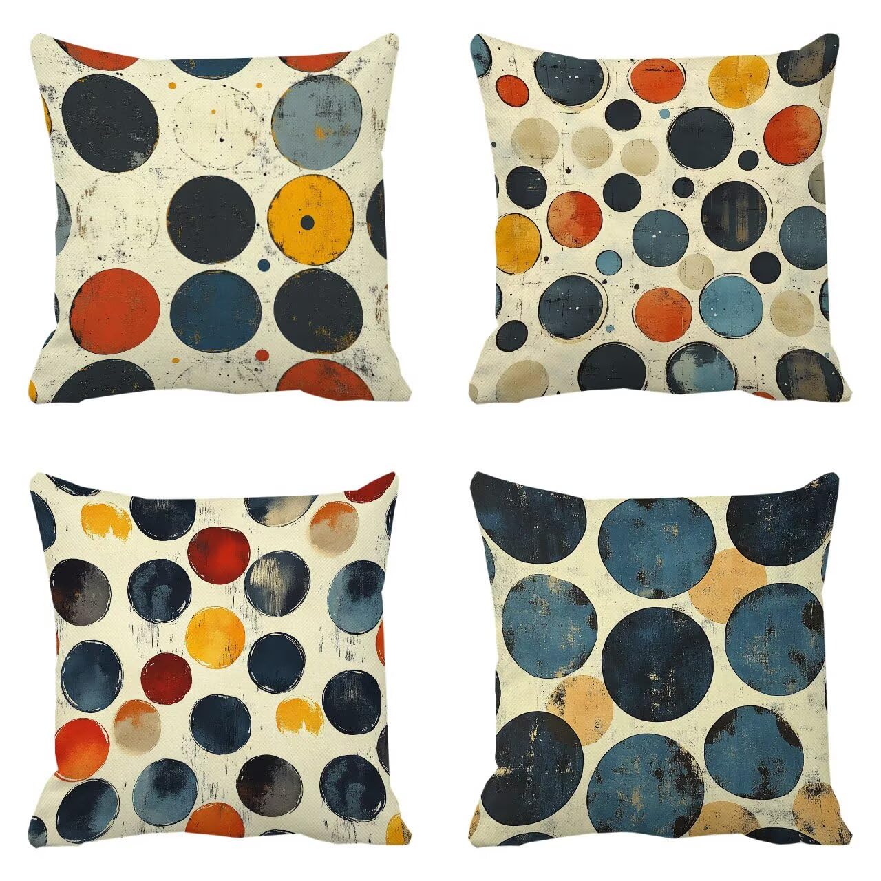 Housse de coussin extérieur anti-transpirante lot de 4 coussin canapé géométrie