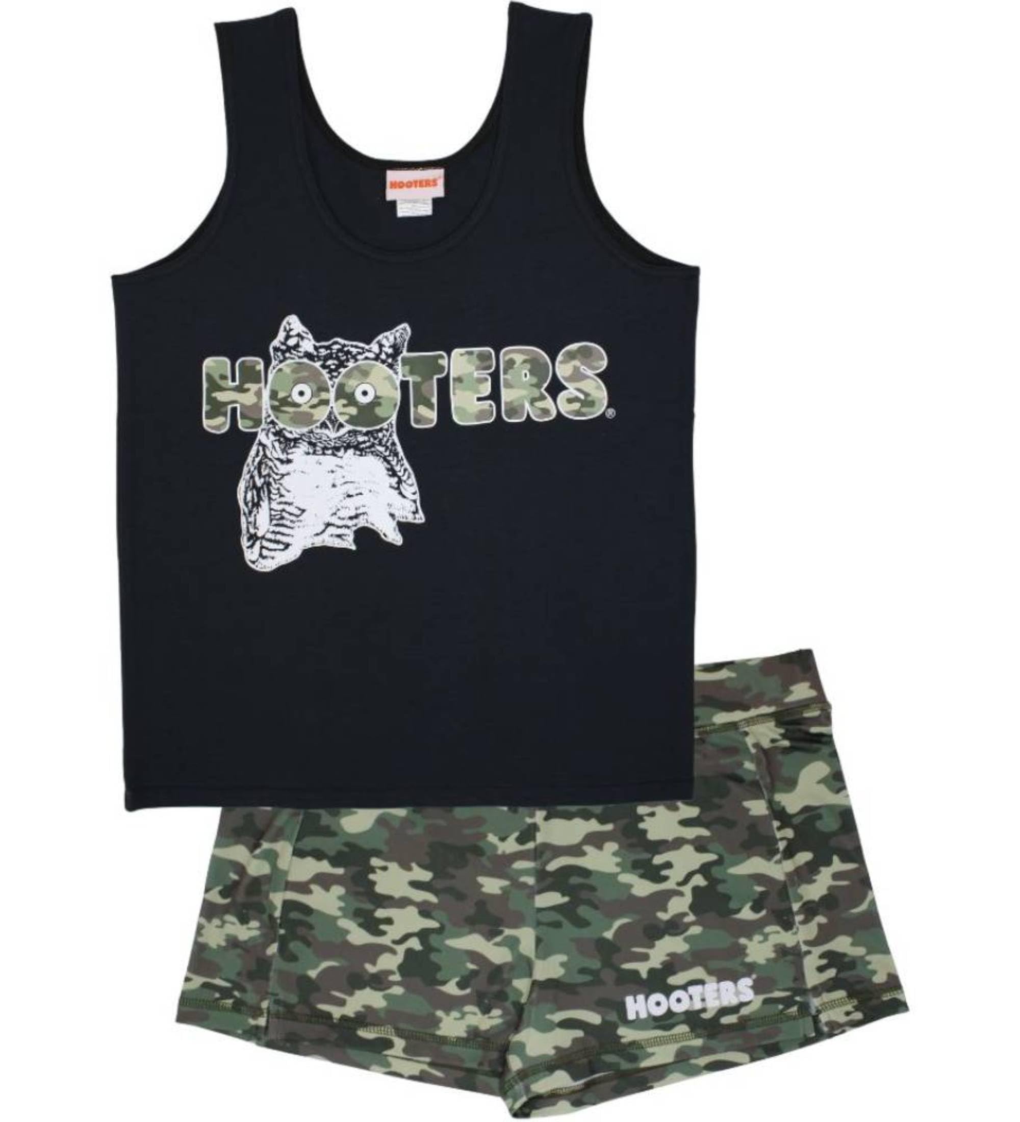 Ripple Junction Hooters Girl Iconic Waitress Outfit Includes Tank Top and Shorts Set Officially Licensed