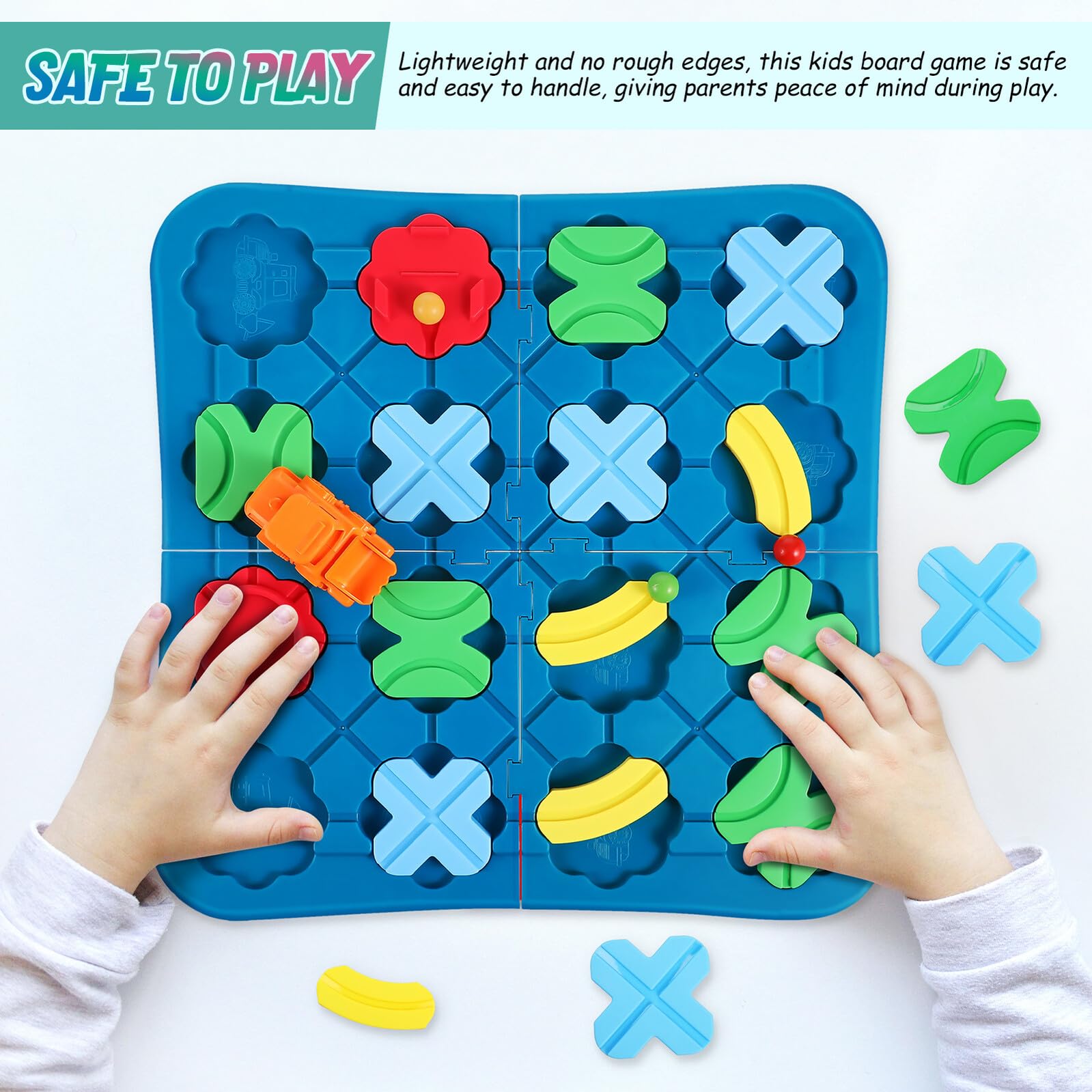 Pista de Rompecabezas de Carretera para Niños de Plástico | Juego Preescolar, Ligero Interacción Familiar, Actividad de Aprendizaje Temprano y Desarrollo