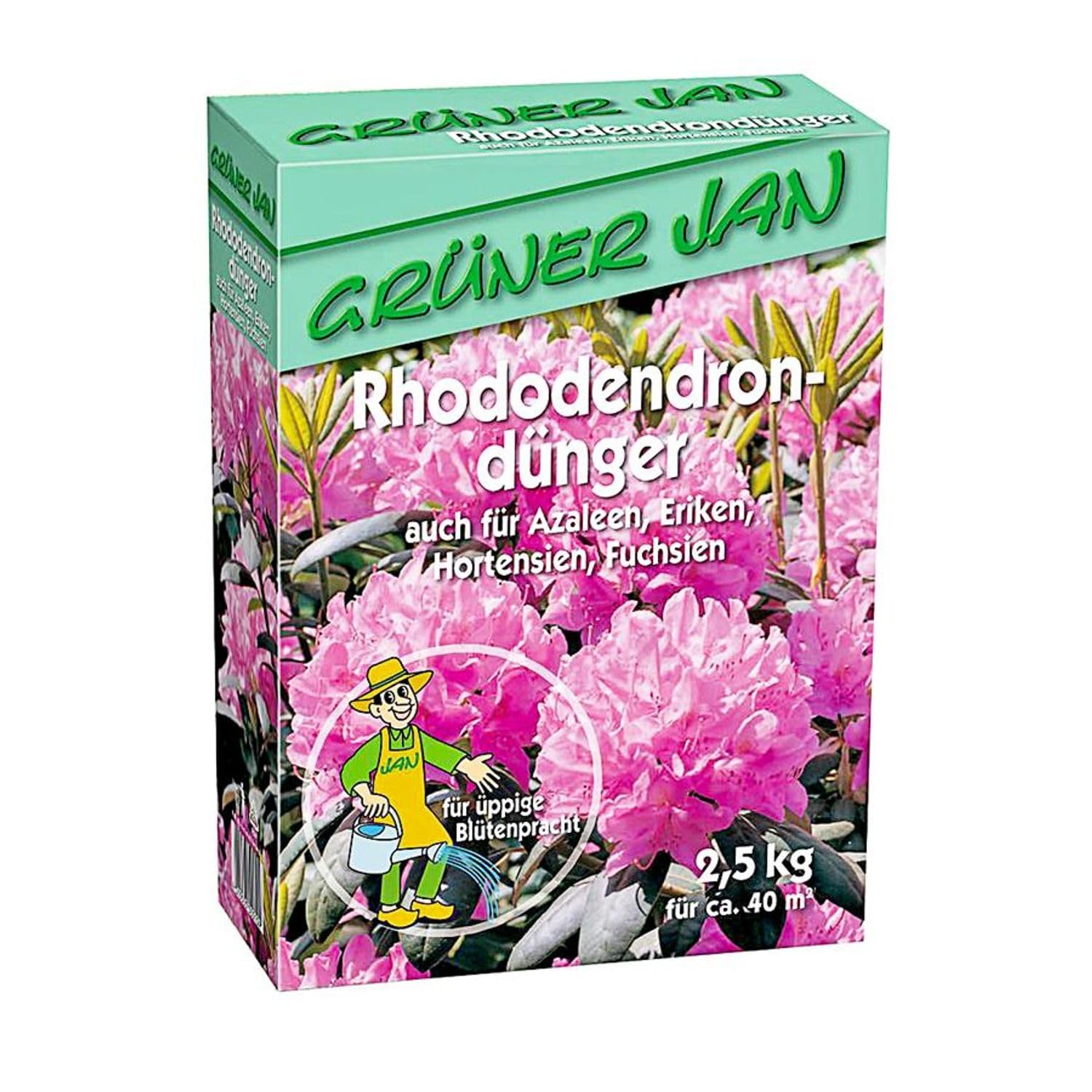 Grner Jan Rhododendrondnger 2,5 kg Rhododendron Azaleen Hortensien Eriken  Fuchsien Dnger : Amazon.de: Garten