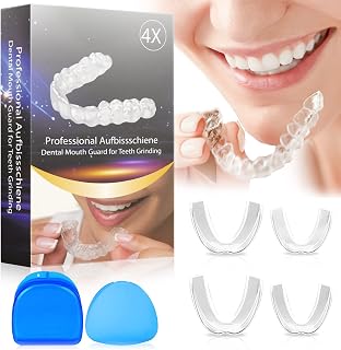 Mouth Guard for Grinding Teeth - Mouth Guard for Clenching Teeth at Night, New Upgraded Dental Night Guard Stops Bruxism BPA Free for Adults & Kids Pack of 4, 2 Sizes(2 Pairs)