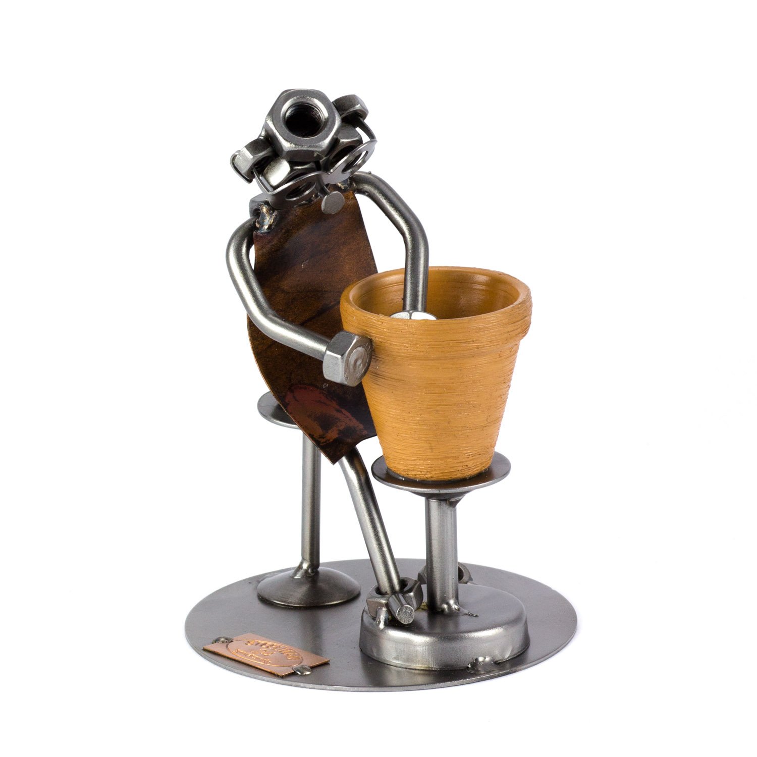 Steelman24 I Nuts and bolts sculpture Potter I Handmade ornaments I Made in Germany I I Metal figurine