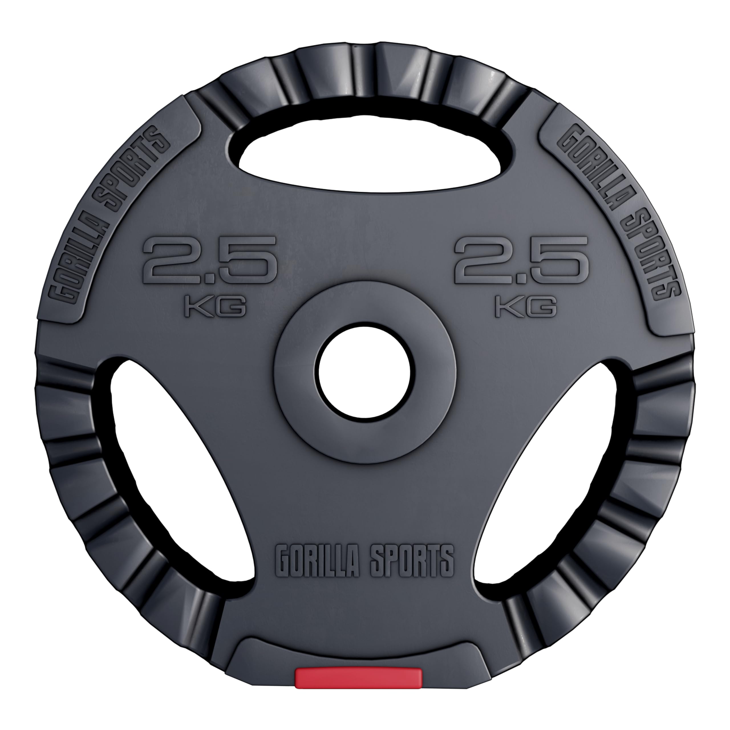 GORILLA SPORTS® Hantelscheiben - Einzeln/Set, 1,25kg, 2,5kg, 5kg, 10kg, 15kg, 17,5kg, 27,5kg, 30kg Gewichte, 30/31mm Bohrung, Tri-Grip, Kunststoff - Gewichtsscheiben, Hantelscheiben-Set
