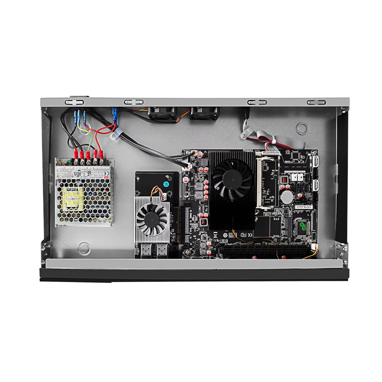 SJRC 1U Rackmount Firewall Appliance 989 Core i5 3320M, Dual SFP+ 10GbE Router PC Support OPNsense, 19 Inch Network Security Hardware with 8GB RAM 128GB SSD, VGA, 6 x LAN, COM