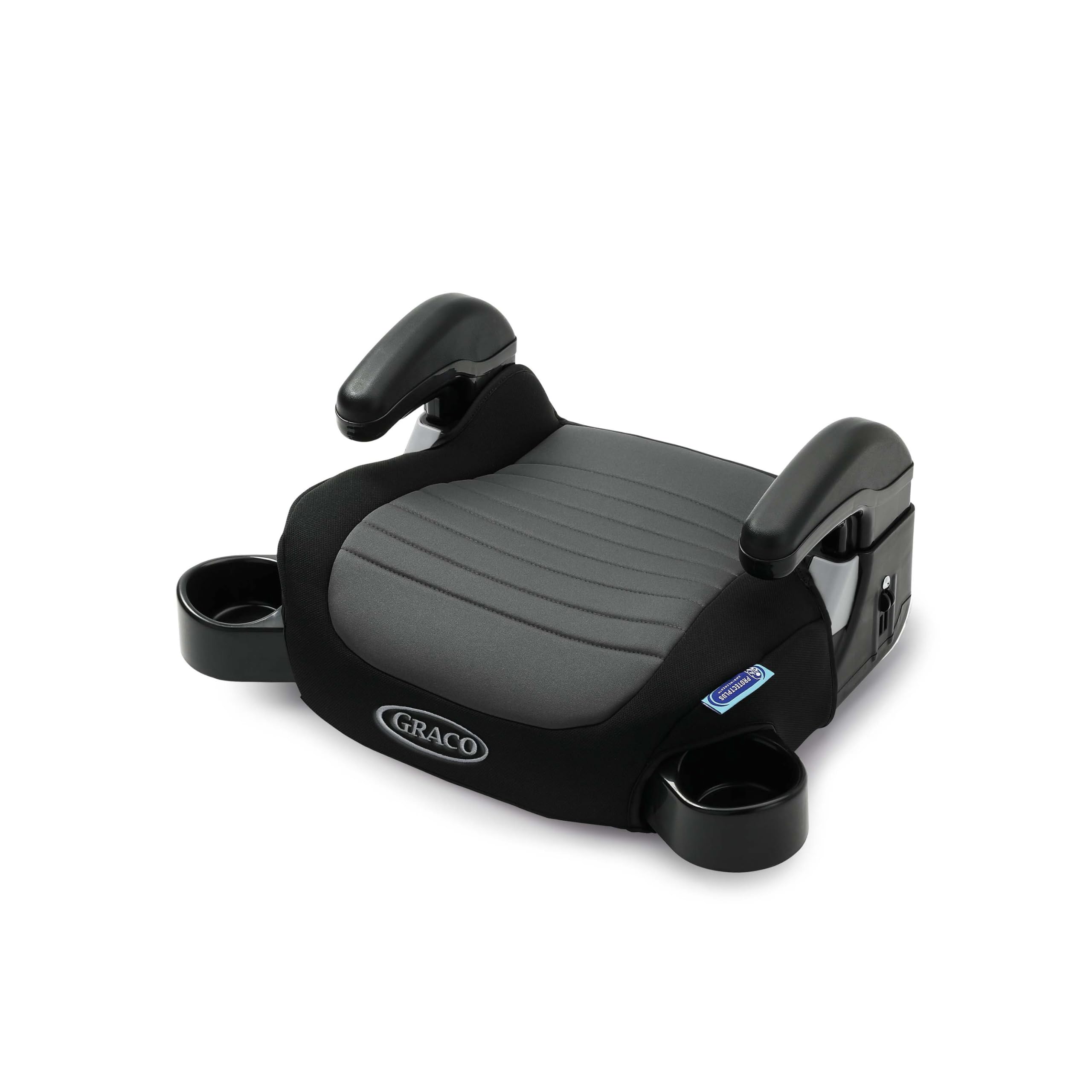 Graco TurboBooster 2.0 Backless Booster Car Seat, Denton | Ages 4-10, 40-100lb, Up to 57in, Height-Adjustable Armrests, ProtectPlus Engineered, Space-