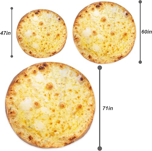 Miniatura 3 de Manta de pizza de queso para adultos, manta grande de franela suave y cómoda para niños, novedad de cosas raras y regalos de broma para estudiantes