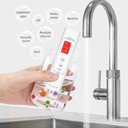 Vista 2 de Probador digital de agua 6 en 1 para agua potable, probador portátil de calidad de agua para TOC, COD, EC, UV275, temperatura, medidor TDS Medidor