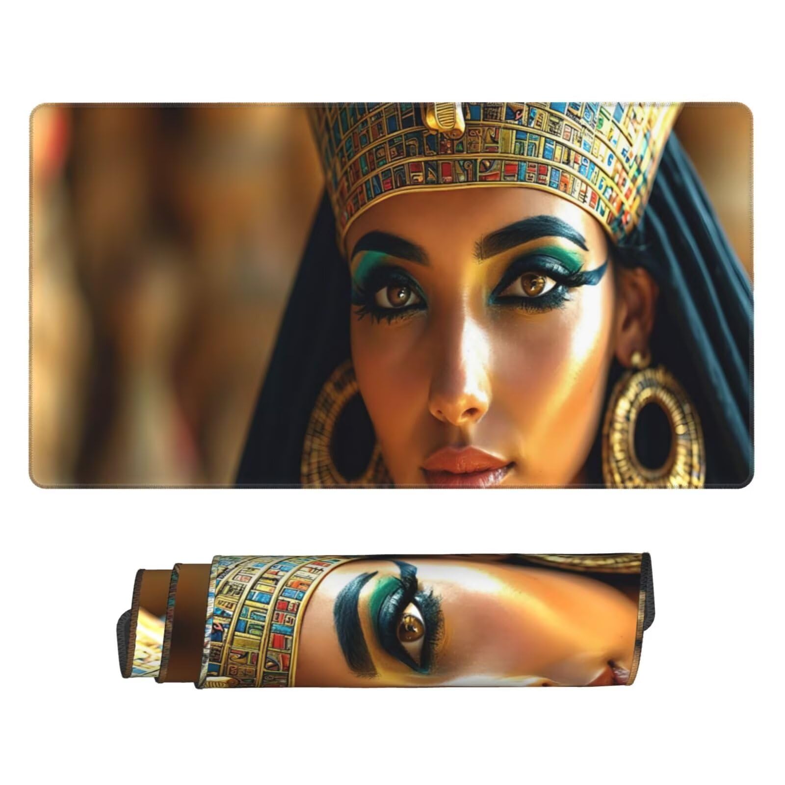 Tappetino Mouse Gioco, Tappetino Mouse XXL 1400 x 600 x 3 mm Mousepad India Sottomano Scrivania con Base in Gomma Antiscivolo, Donna Computer Gaming Ufficio Accessori, per Gaming pc, Laptop U-891