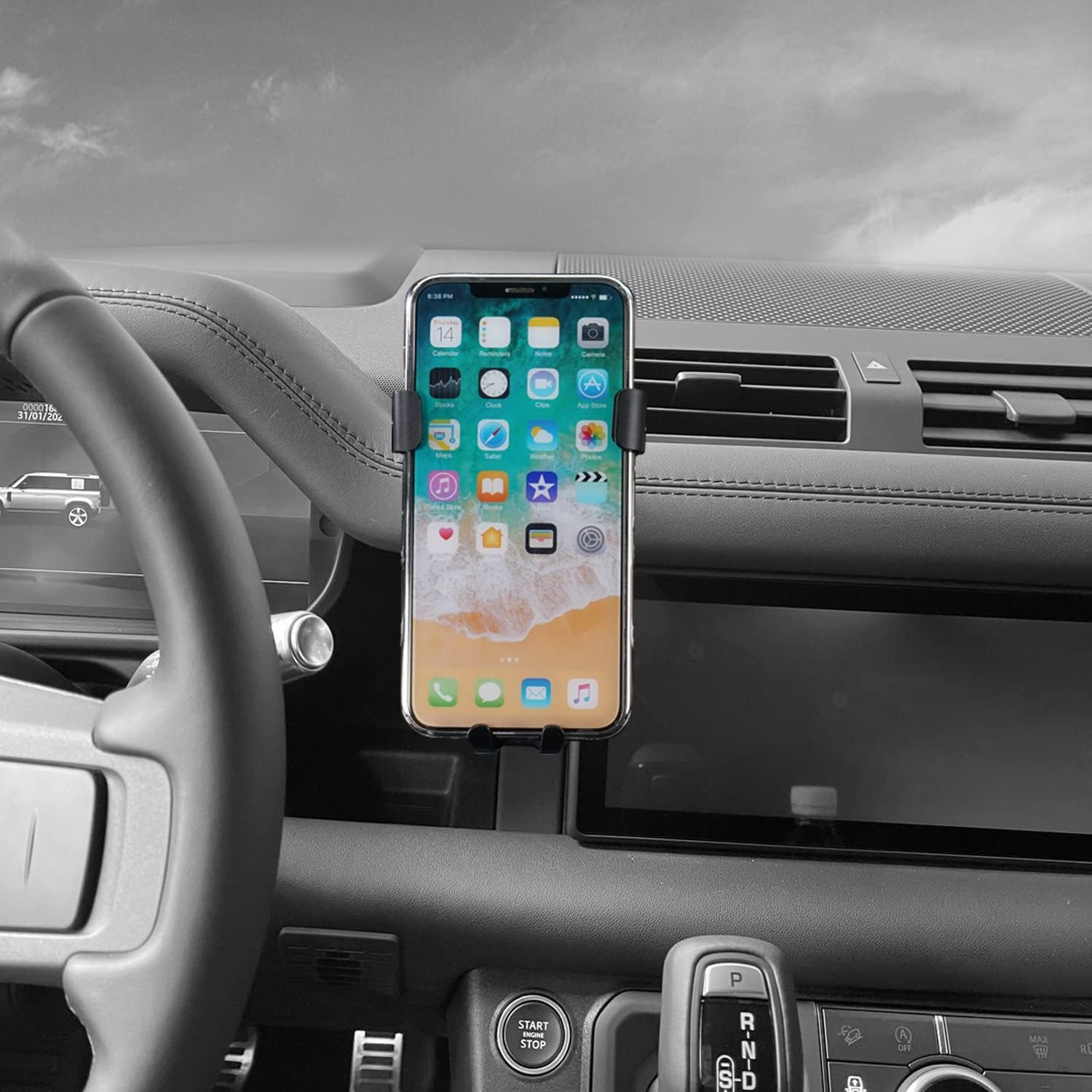 for Land Rover Defender 110 2020-2023 Black Car Air Vent Mount Cradle Phone Holder Stand Compatible with Most Smartphones Car Accessories