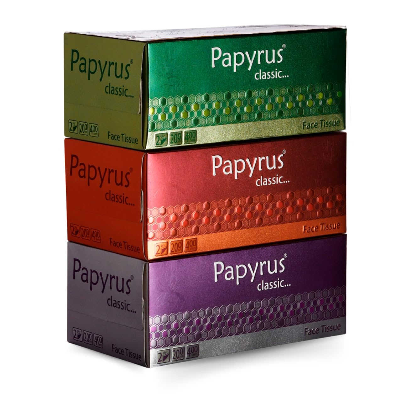 PAPYRUS 2-Ply Facial Tissue Box (Pack of 3) | 2 Ply and 200 Pulls per Box, 1200 Sheets Total | Soft, Strong, and Absorbent Tissue Paper for Home, Office & Car Use-image-1