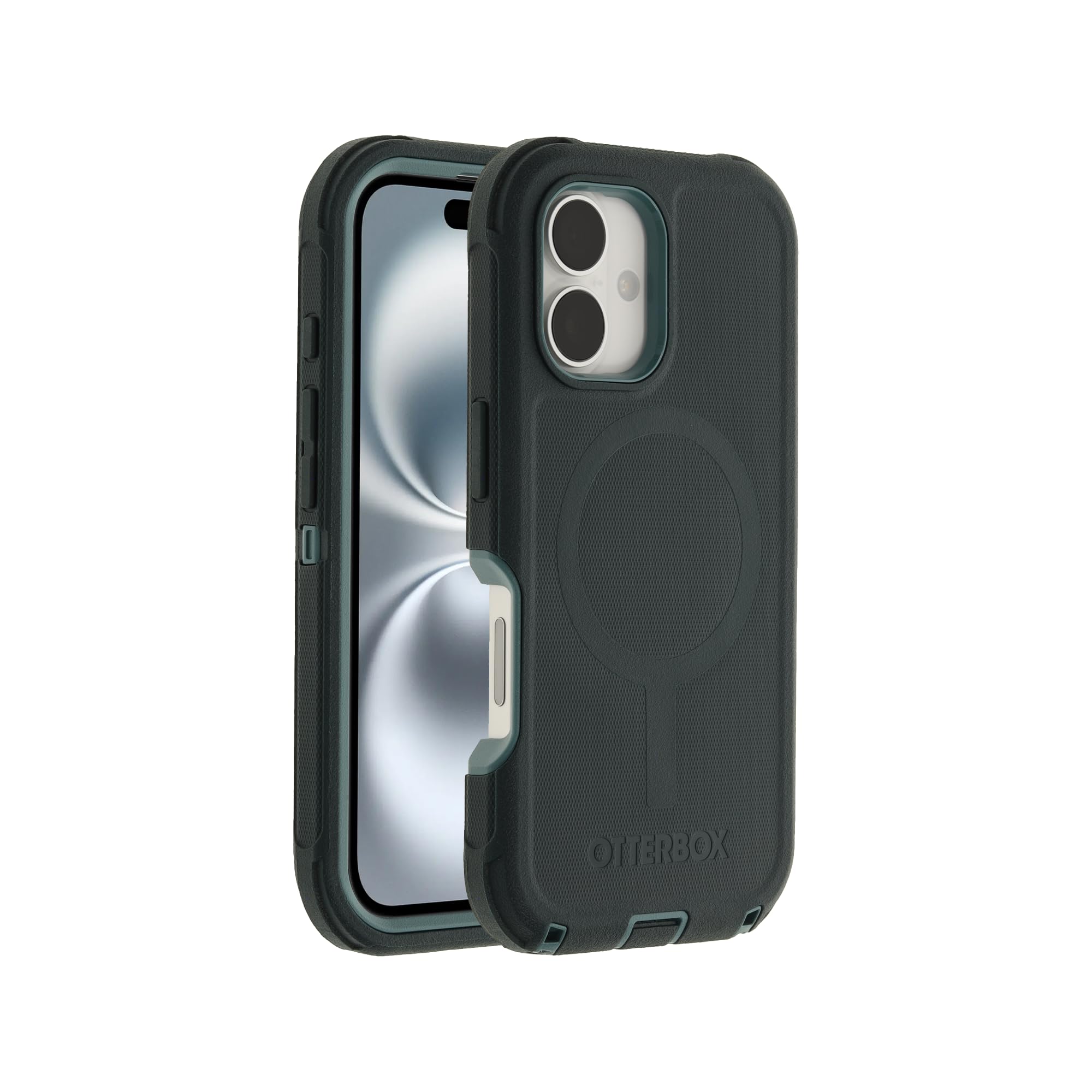 OtterBox Cover Defender Series MagSafe per iPhone 16, custodia protettiva antiurto, a prova di caduta, protezione estrema, testata 7x norme MIL-STD 810G, Verde