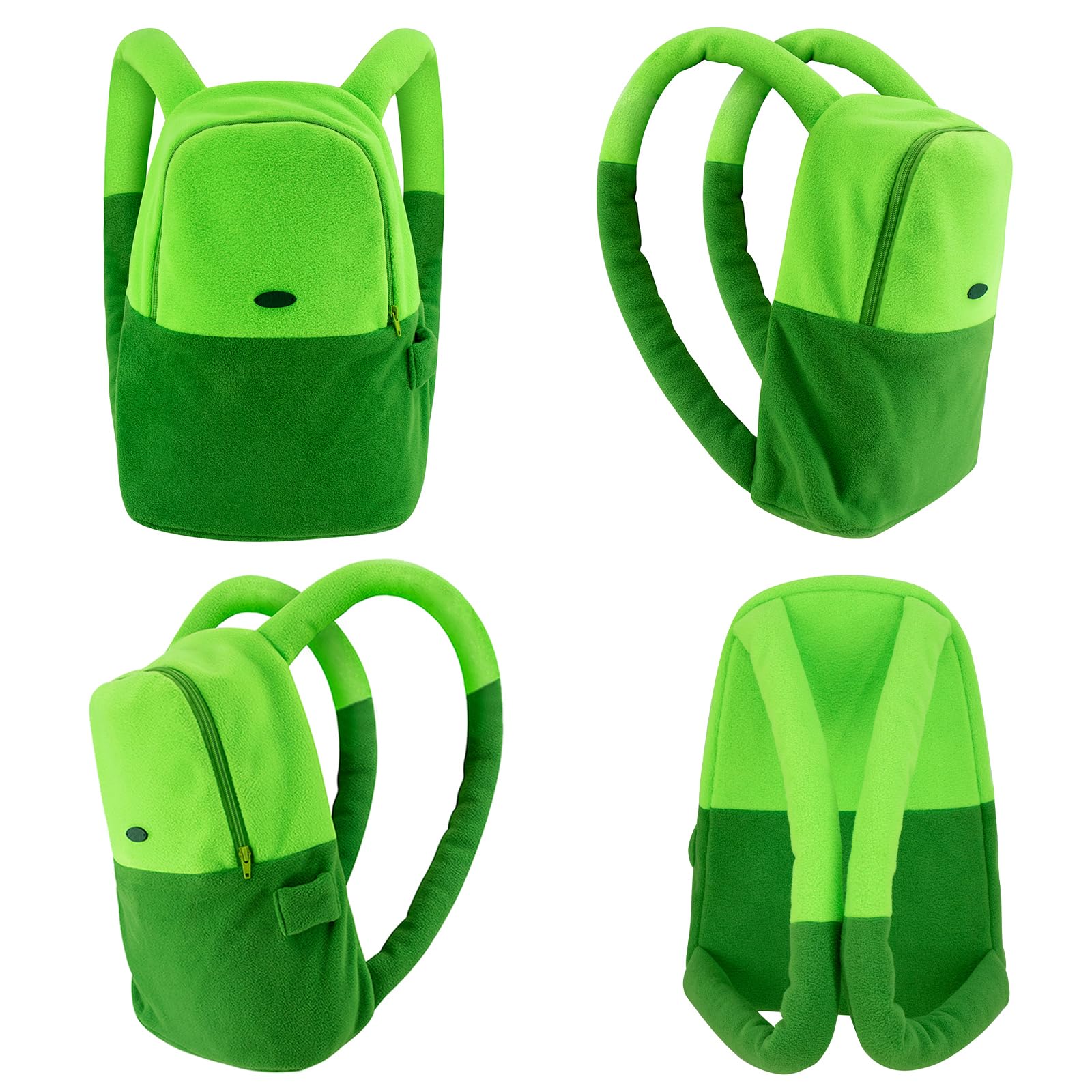 DAZCOS Green Medium Backpack Anime Character Cartoon Unisex Cosplay Costume Accessories Bag for Adult Everday Use Party (Green)