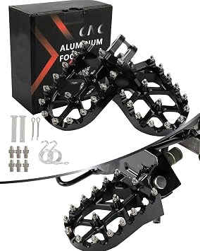 Motorcycle Foot Pegs Pedal Footpegs for GROM125 2013-2026, BLACK