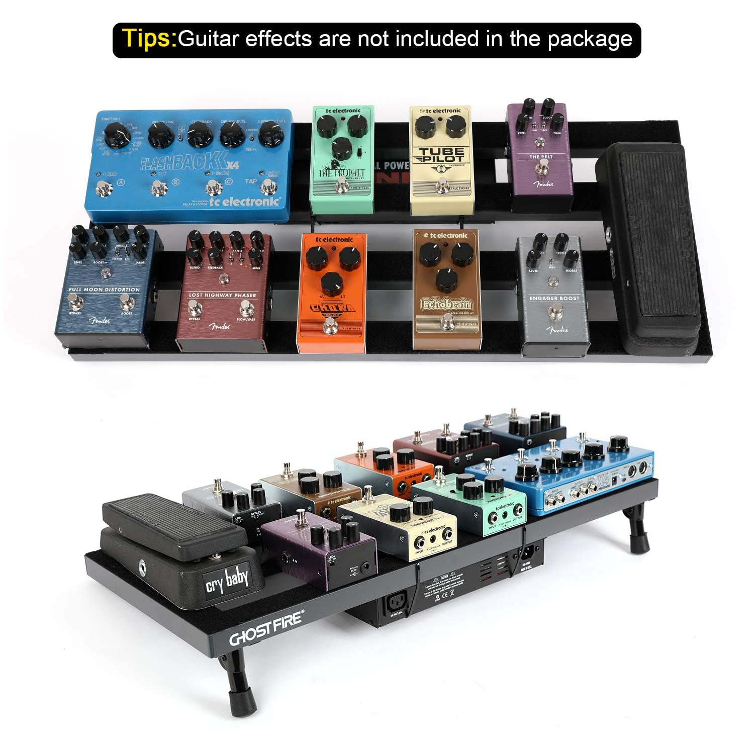 Ghost Fire Guitar Pedal Board Aluminum Alloy 2.2ib Super light Effect