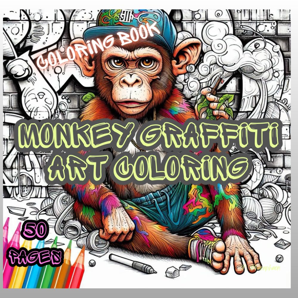 Monkey Graffiti Art Coloring: A Street Art Adventure