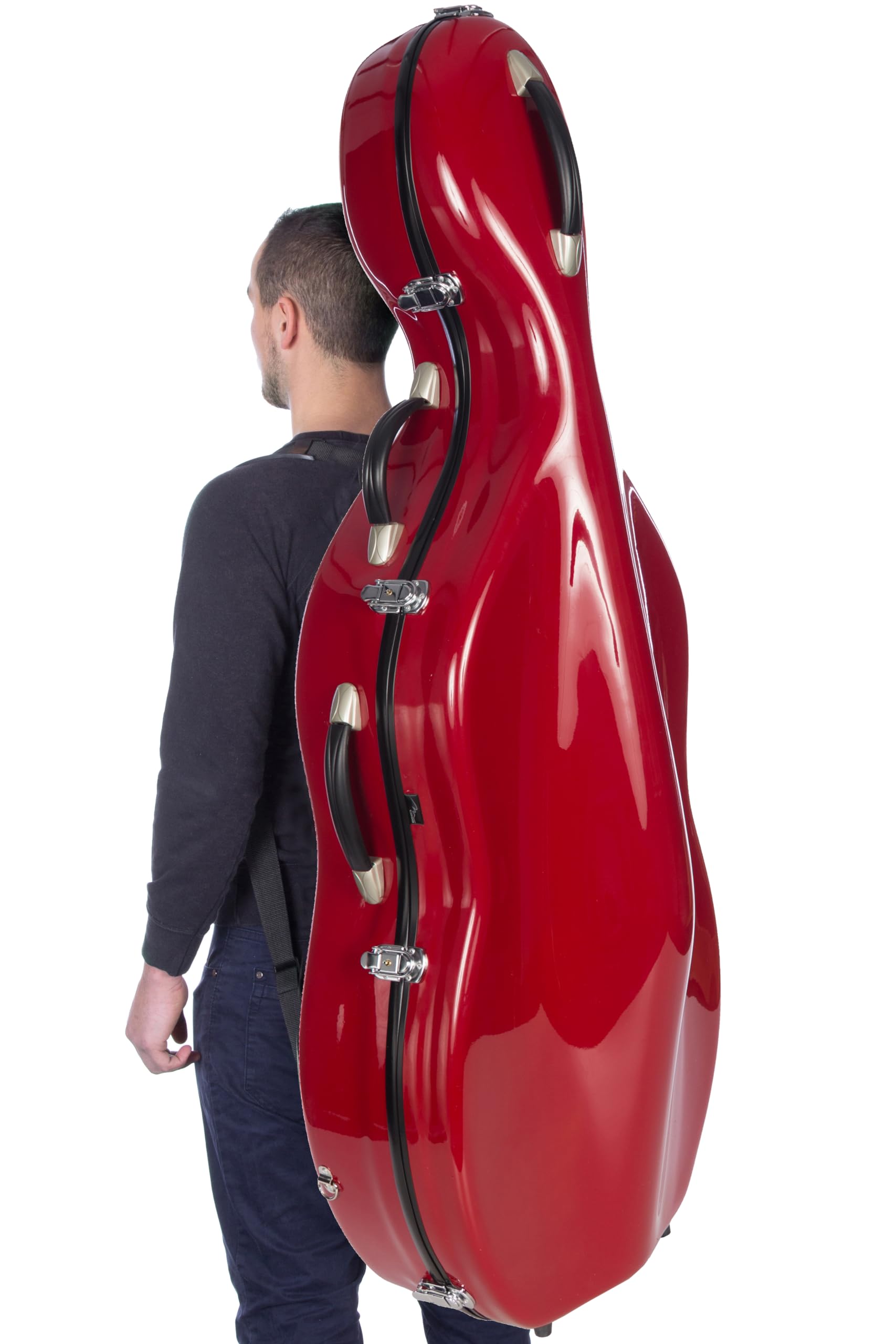 Étui pour violoncelle Fiberglass 4/4 Classic bordeaux M-case