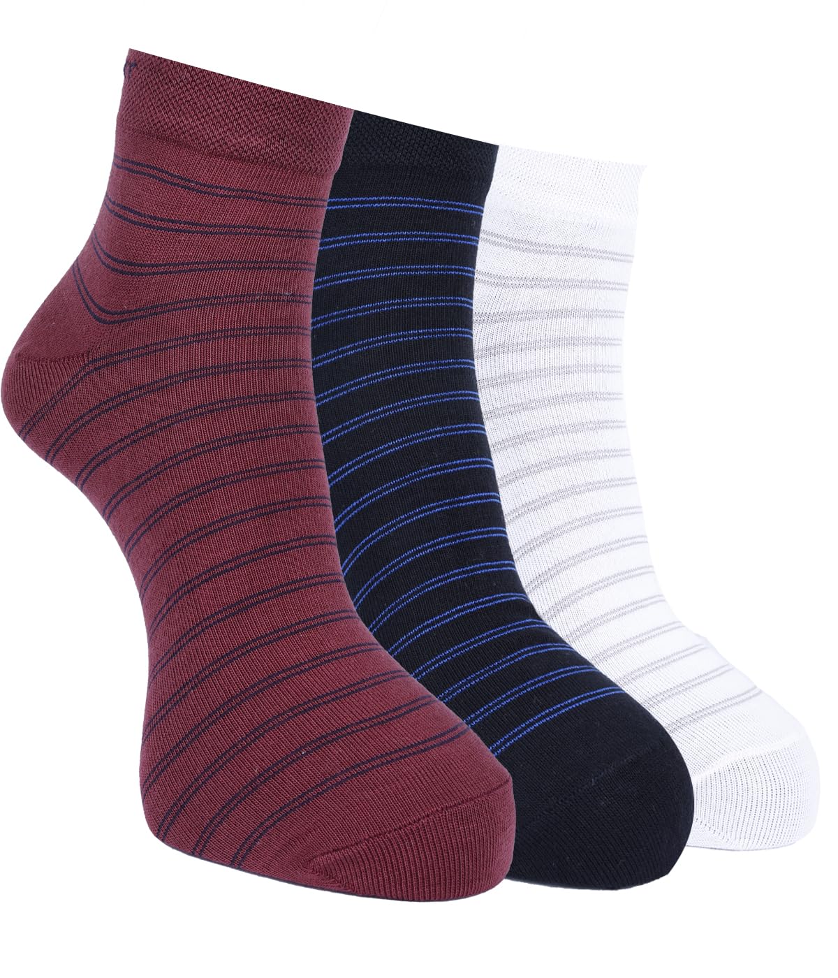 force nxt BY Dollar Socks for Men Solid Ankle Length Cotton Socks, Free Size, Pack of 3 (Multicoloured)-picture-37