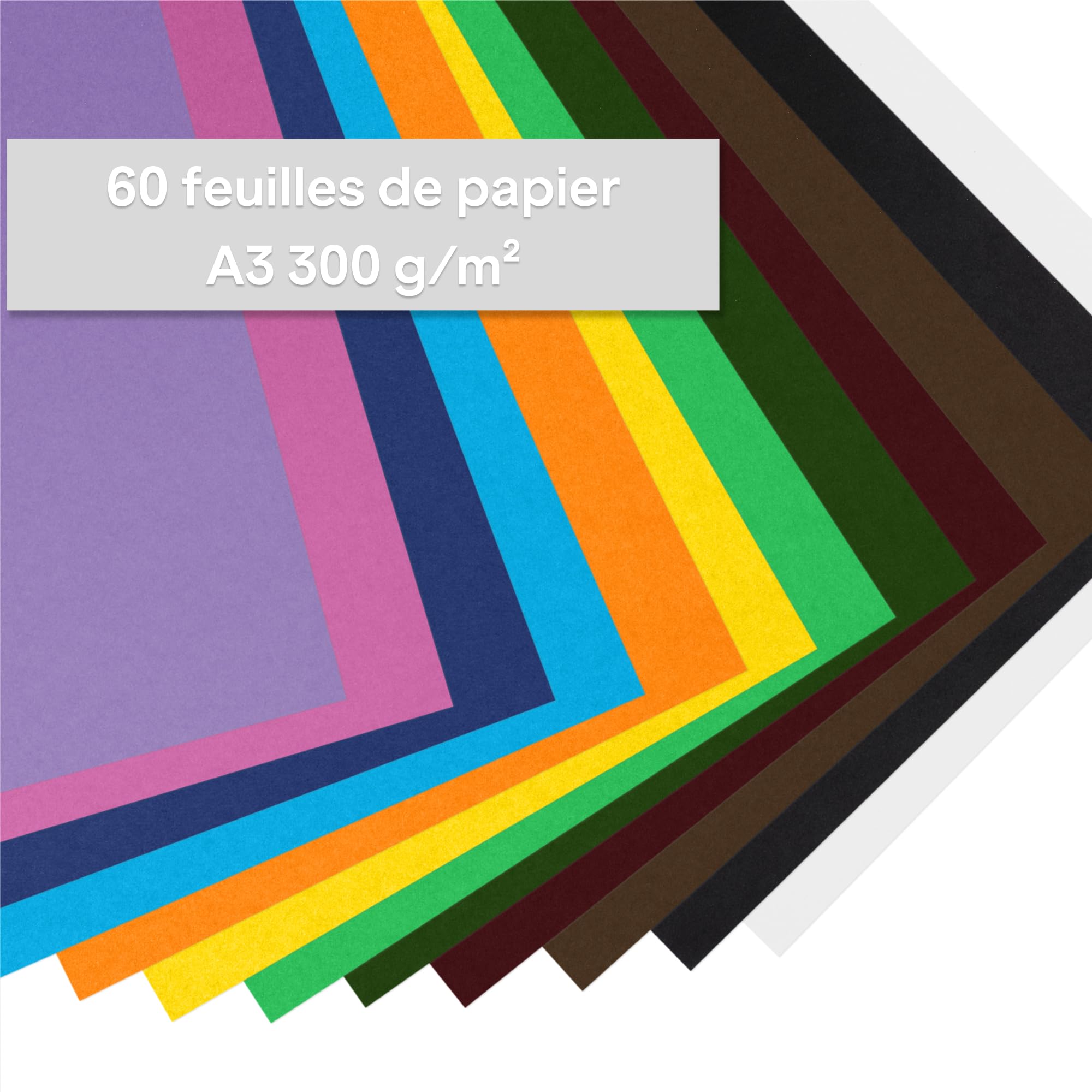 Carton Photo Pastel A3 300g/m² Ursus - 10 Feuilles Teinté Dans La Masse Pour Bricolage Créatif