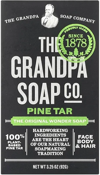 Grandpas Pine Tar Soap 4.25 Ounce Bar