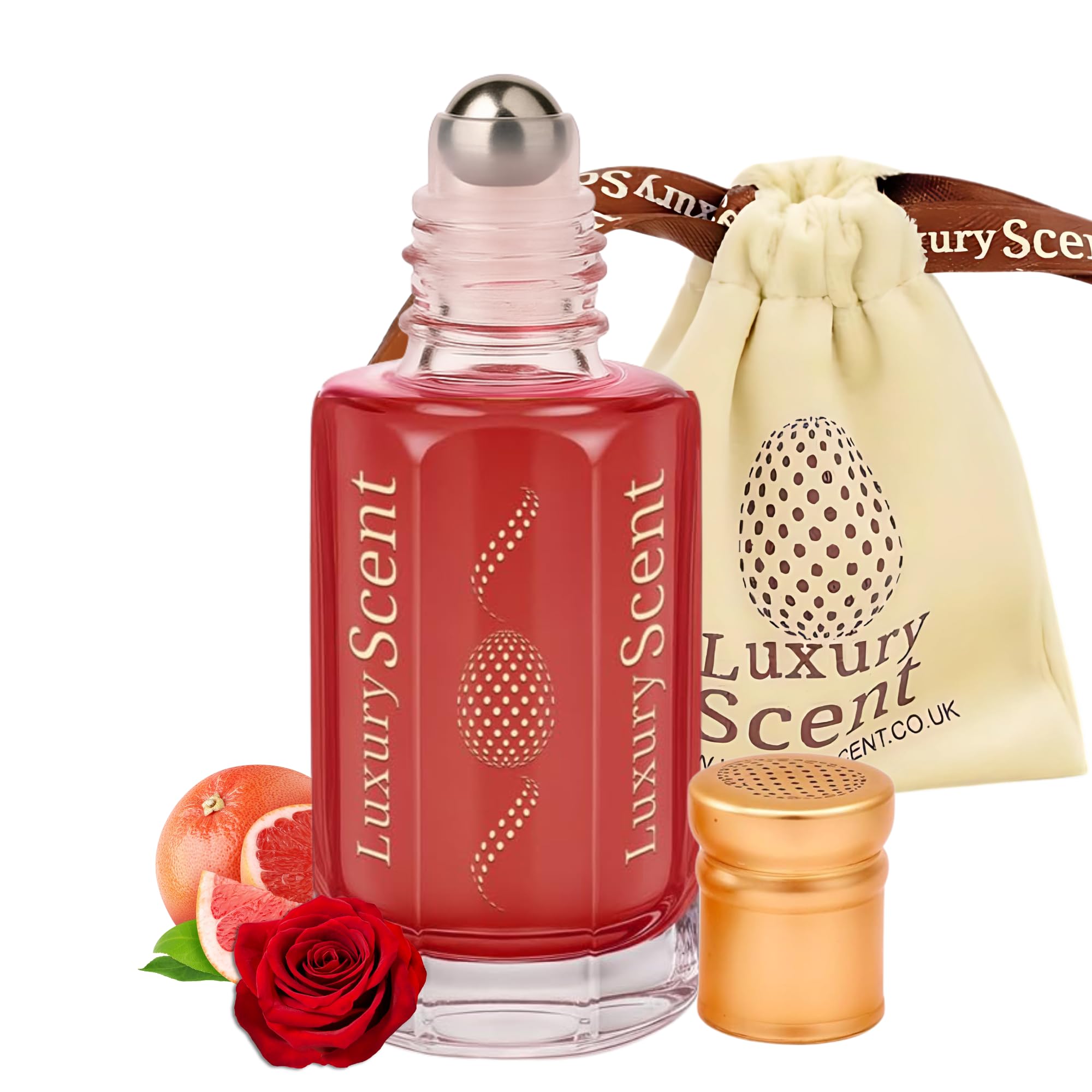 Perfume Oil Red Musk Roll-On 6ml – Long Lasting Alcohol Free Arabian Attar – Premium Unisex Fragrance with Fresh Musky Floral Notes – Clean, Elegant, Travel Size Perfume Oil for Men and Women