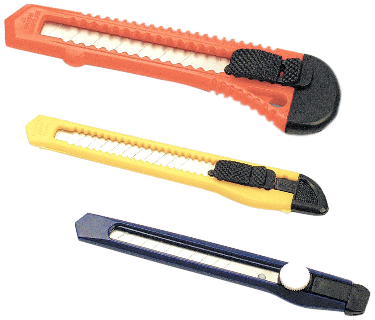 MannesmannUtitlity Knife Set of 3 - , ORANGE - BLUE - YELLOW