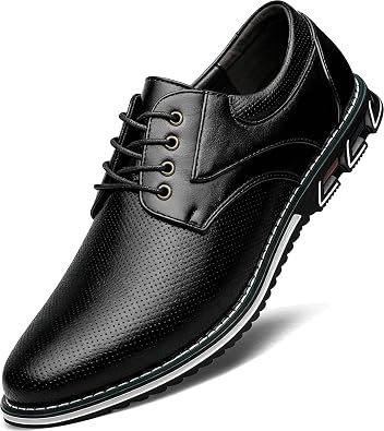 Mens Casual Dress Shoes Comfort, Fashion Dress Sneakers Men, Superior Soft Leather Mens Oxford Business Casual Shoe