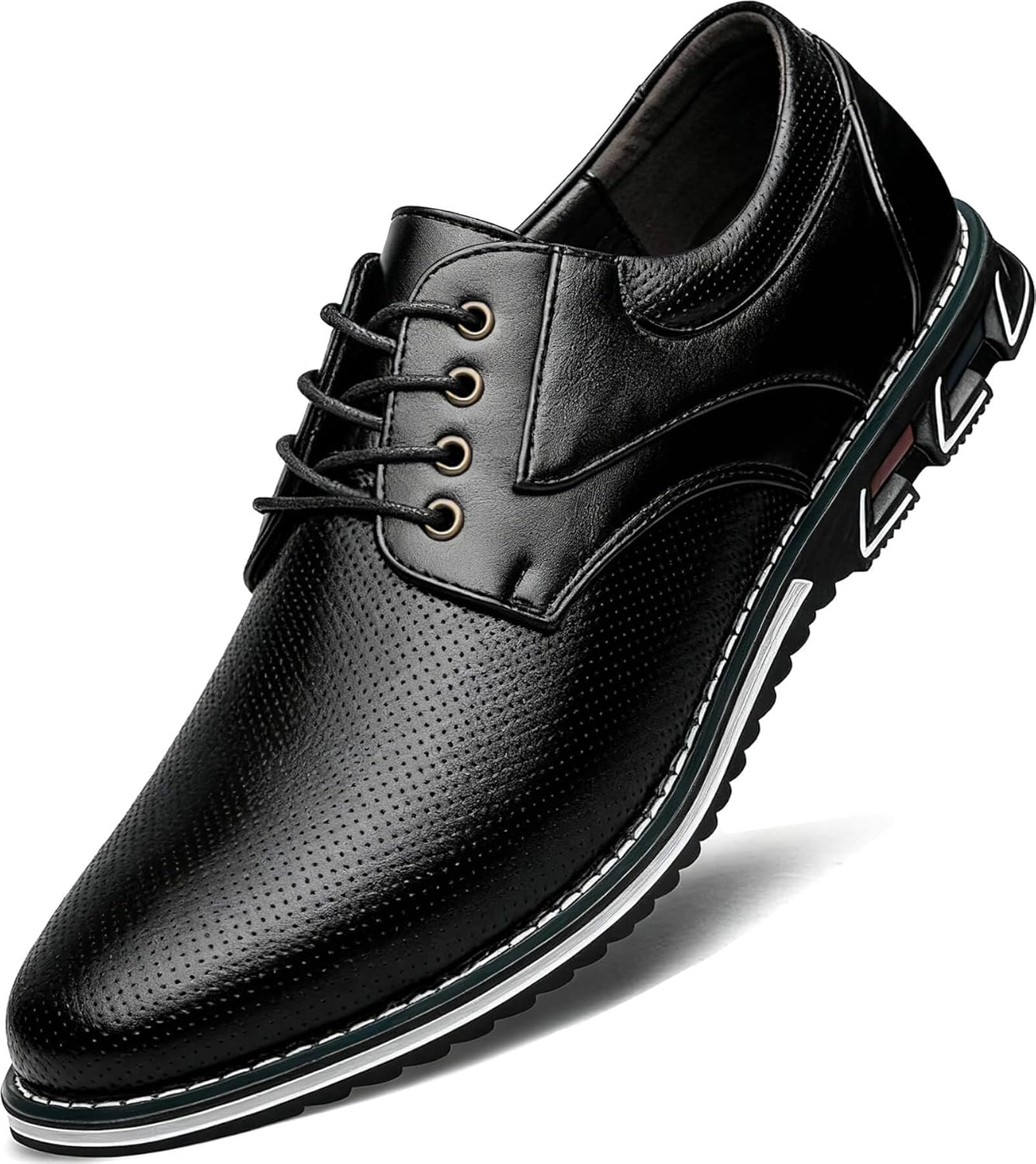Mens Casual Dress Shoes Comfort Fashion Dress Sneakers Men Superior Soft Leather Mens Oxford Business Casual Shoe