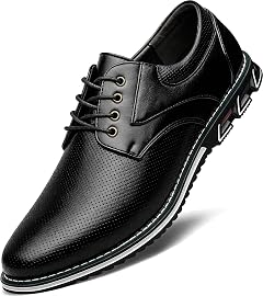 Mens Casual Dress Shoes Comfort Fashion Dress Sneakers Men Superior Soft Leather Mens Oxford Business Casual Shoe