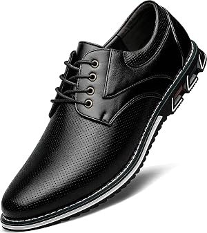 Mens Casual Dress Shoes Comfort Fashion Dress Sneakers Men Superior Soft Leather Mens Oxford Business Casual Shoe
