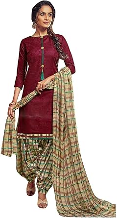 printed salwar plain suit