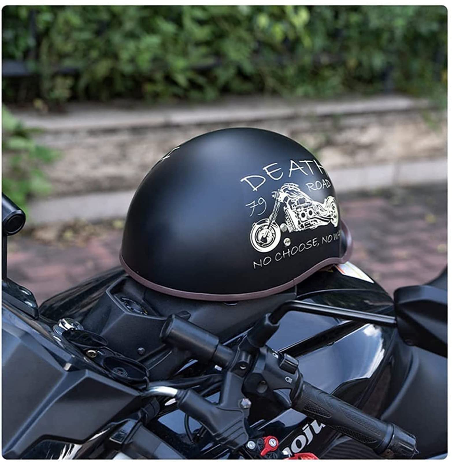 German Style Motorbike Open Face Helmet Retro Motorcycle Half Helmet for Men Women DOT/ECE Certified Unisex Skull Cap for Bike Scooter ATV UTV Skateboard C,55~60CM German Style Motorbike Open Face Helmet Retro Motorcycle Half Helmet for Men Women DOT/ECE Certified Unisex Skull Cap for Bike Scooter ATV UTV Skateboard C,55~60CM