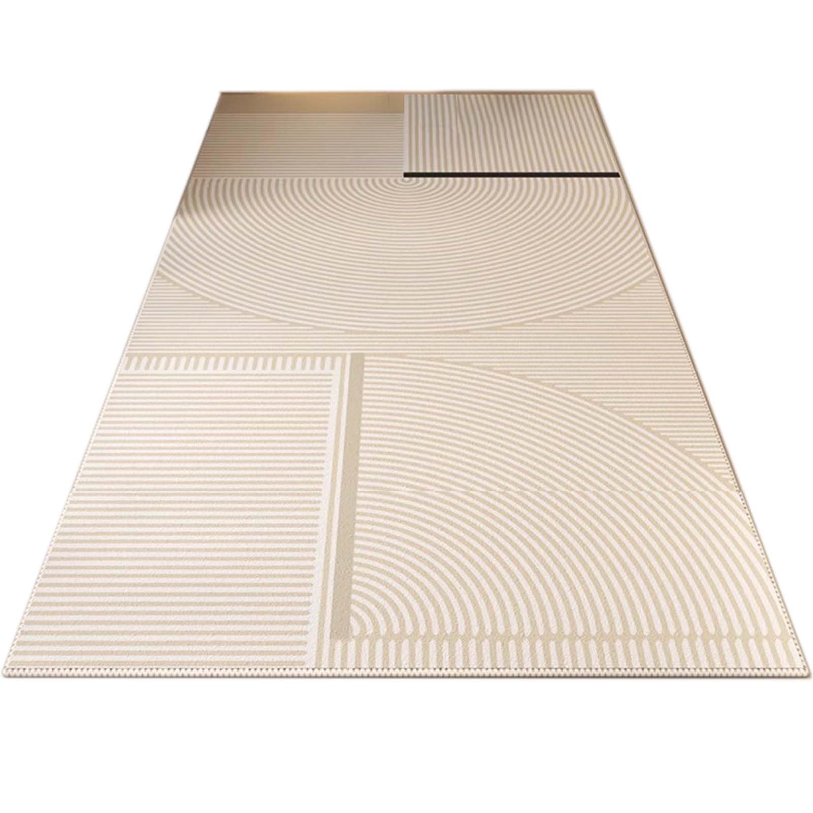 Tapis de sol moelleux lavable pour salon et chambre moderne