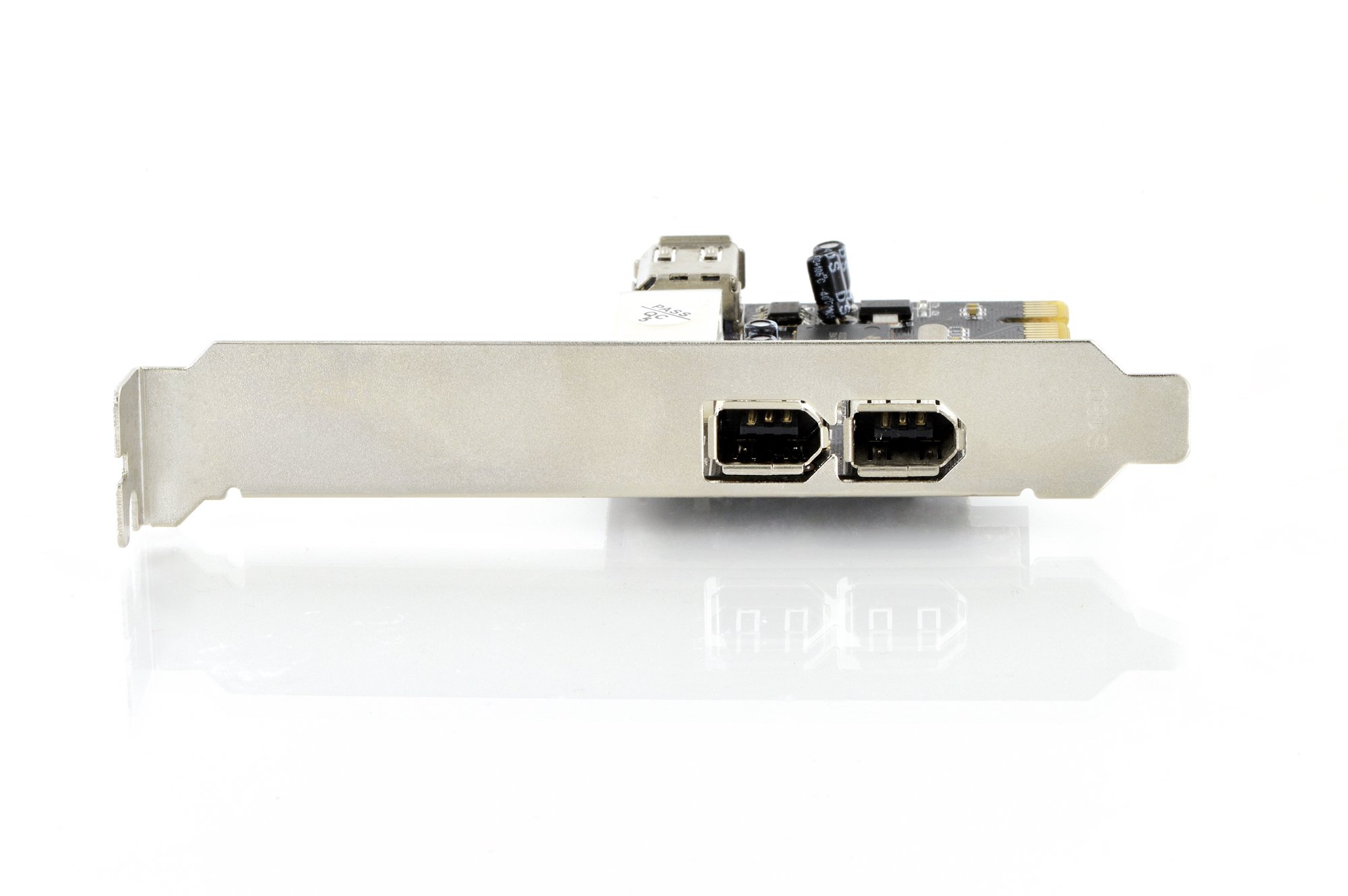 DIGITUS Tarjeta de Interfaz, PCIe, Firewire 400, 3 Puertos (2 externos / 1 internos), IEEE 1394a, chipset TI XIO2200A