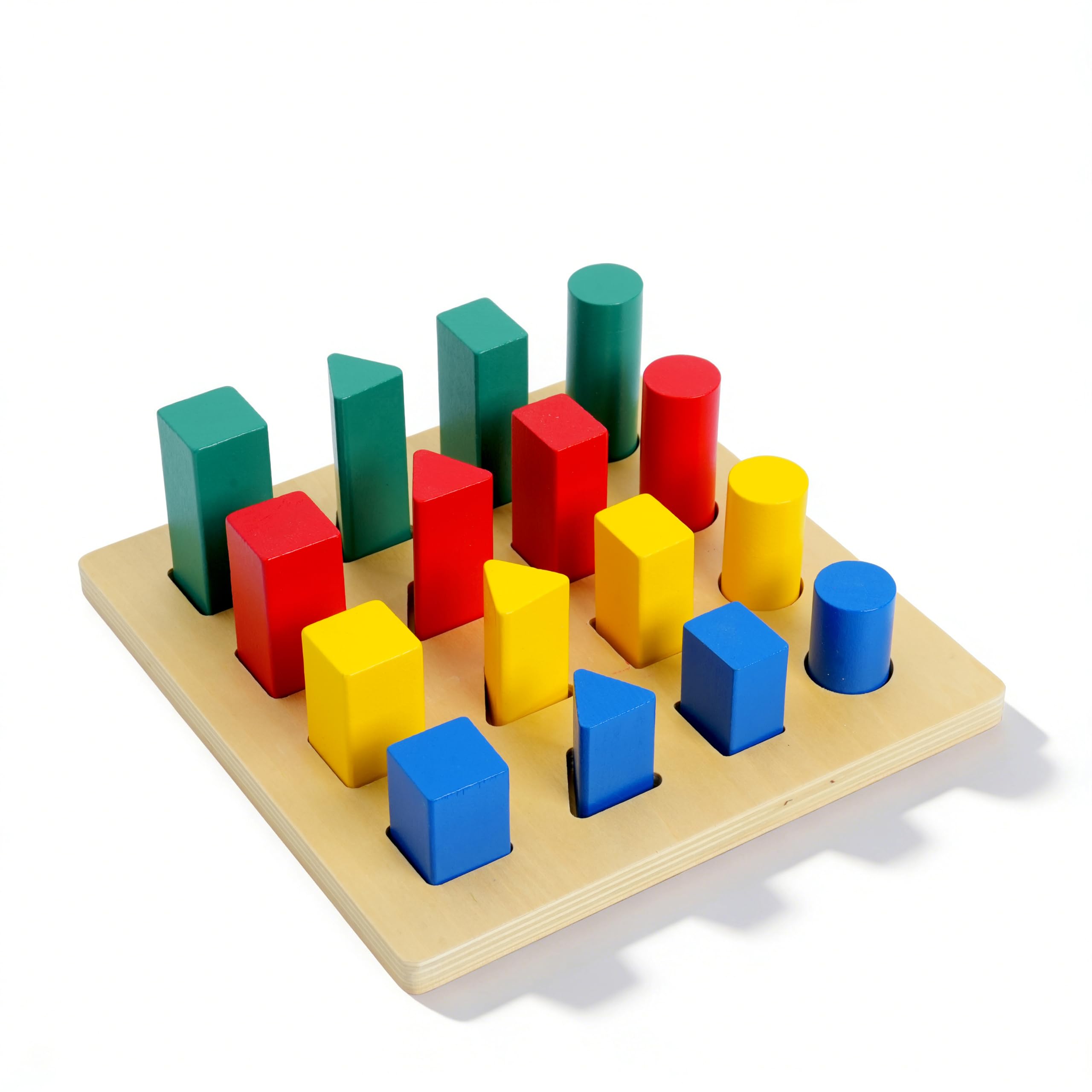 Montessori materiały matematyczne – drewniana zabawka edukacyjna do liczb i liczb, przedszkola i szkoły podstawowej, domowej i klasy od 3 lat (drabina geometryczna Montessori)