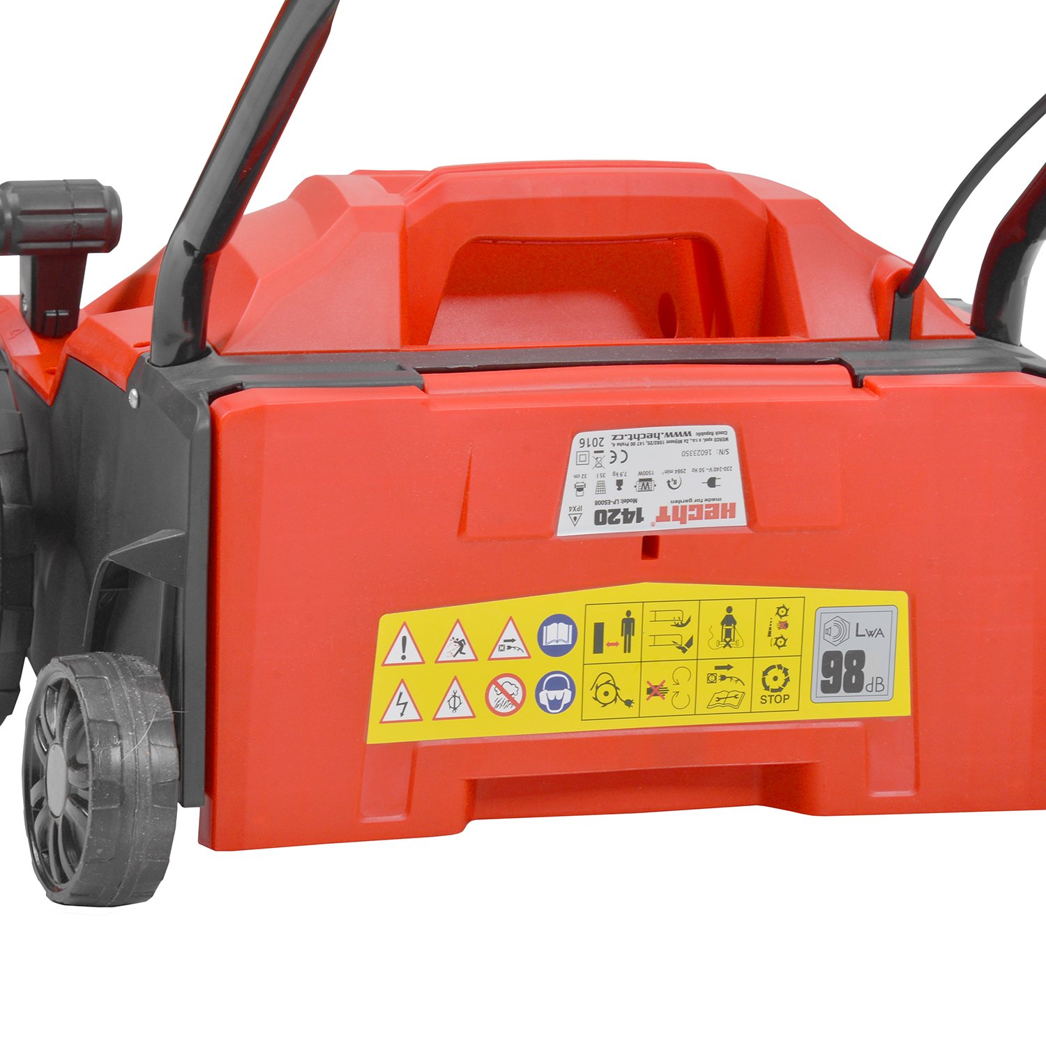 Hecht 1420 2en1 Scarificateur et ventilateur électrique gazon 1500 W Bac 35 l Largeur du travail 32 cm Hauteur -12 à +4 mm