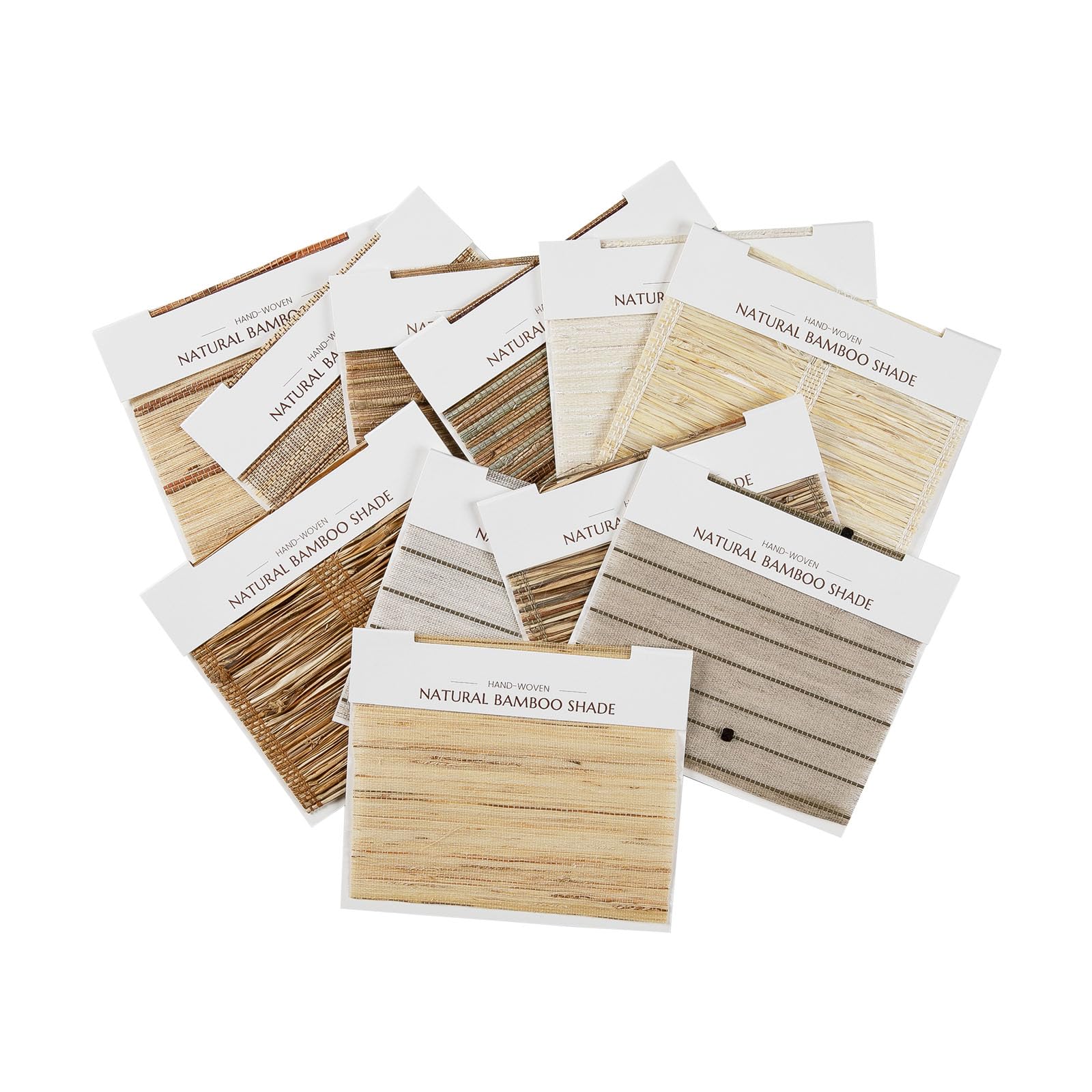 TWOPAGES Rae M Series Natural Woven Bamboo Shade Sample Book Swatches