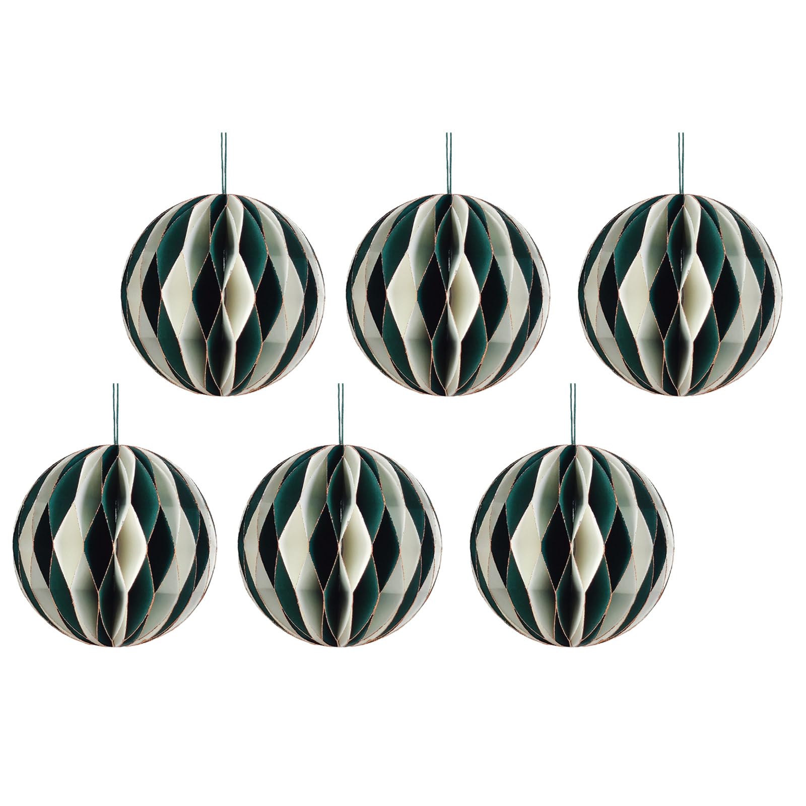 Kalttoy B Of 6 Festival Paper Ornament Round Sphere For Christmas Tree And Party Decoration Hanging Adorment Tree Accessories