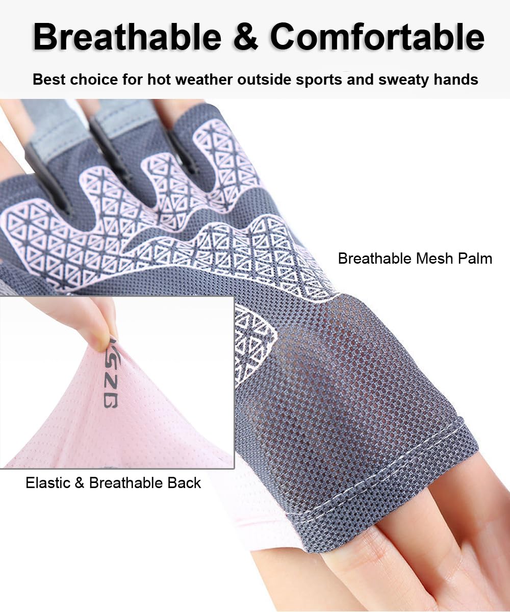 SUJAYU Guantes de pesca sin dedos, guantes de pesca para hombres y mujeres, guantes de protección UV sin dedos, guantes de conducción, guantes de navegación, guantes de kayak, guantes de remo, guantes