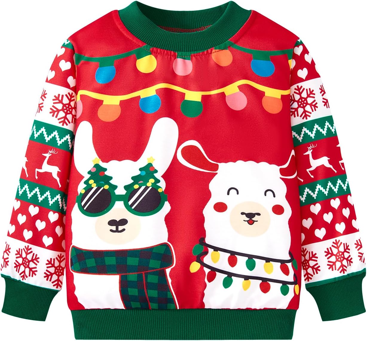 Toddler Baby Boy Girls Christmas Sweatshirts, Ugly Long Sleeve Crewneck Pullover Sweatshirt Xmas Sweaters