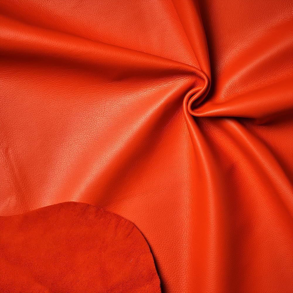 Buckleguy.com Newbury Leathers, Italian Nappa, Side, Hunter Orange