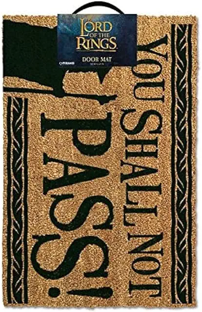 Lord of the Rings You Shall Not Pass Doormat - Multi-Colour 40x60cm