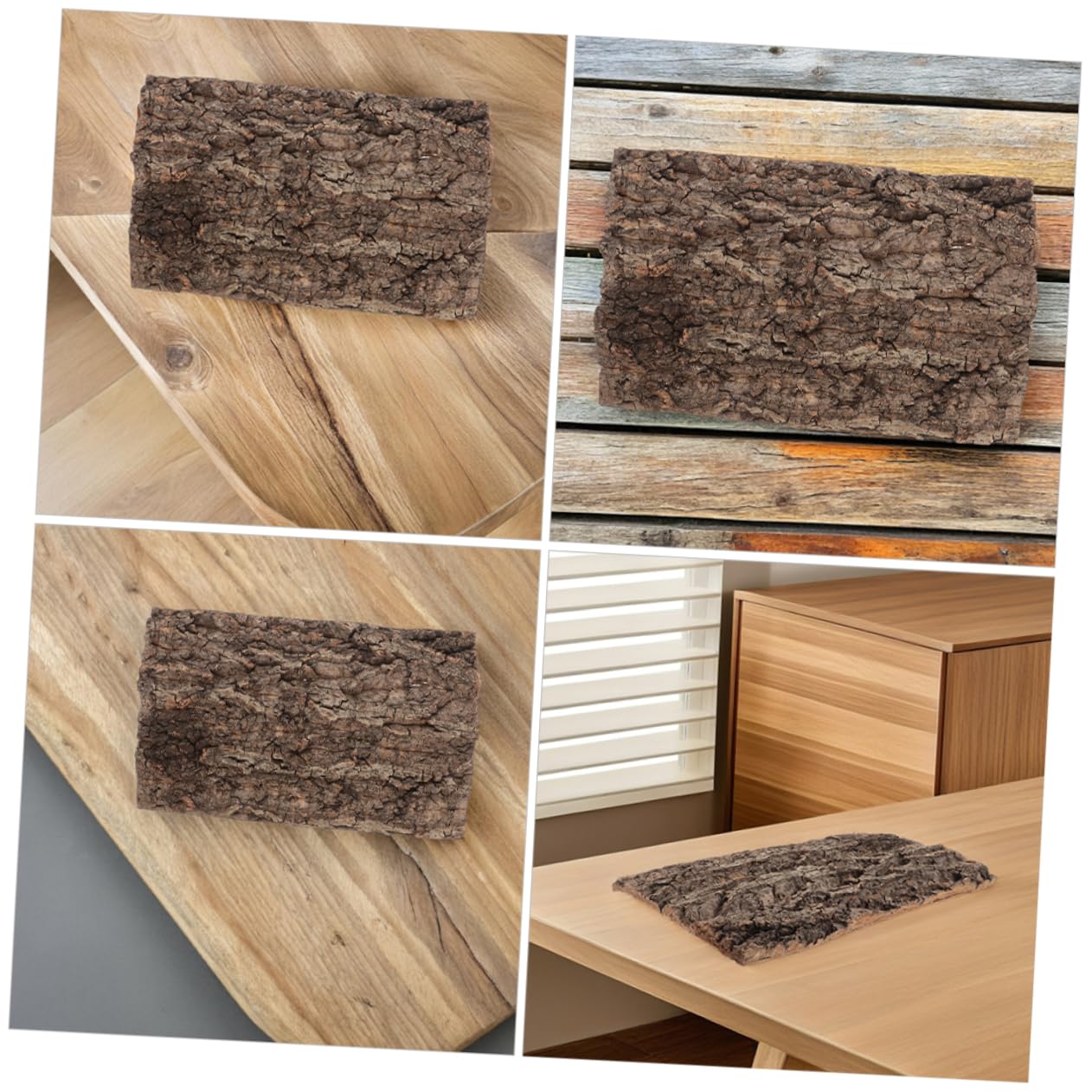 SUPVOX 2piezas Panel De Natural De De Alcornoque para Terrarios Sustrato Decorativo para Reptiles y para Serpientes y Crustáceos