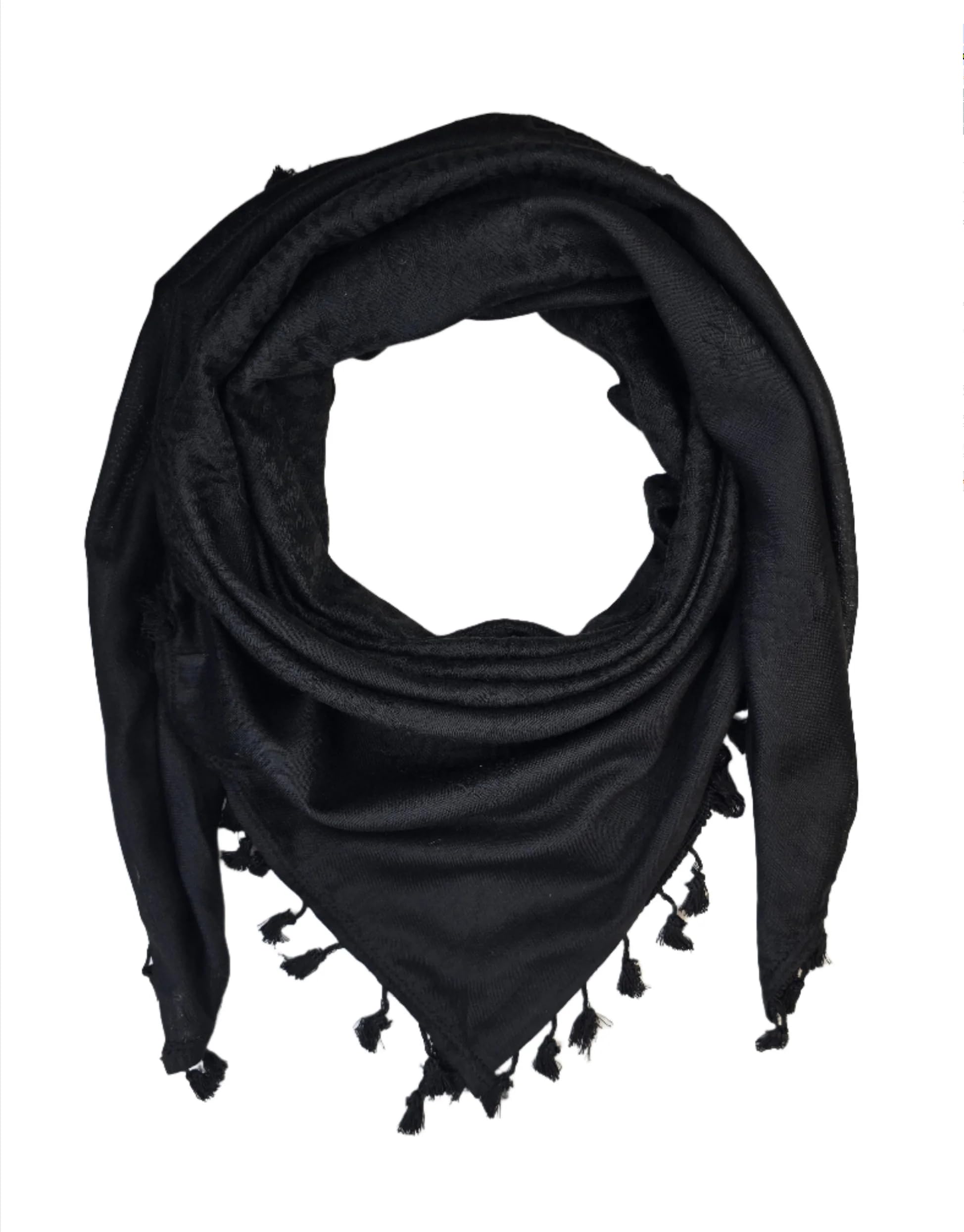 Cotton Shemagh Keffiyeh Scarf – Lightweight Tactical Desert Head Neck Wrap, Sun Protection Outdoor Scarf for Summer Hiking