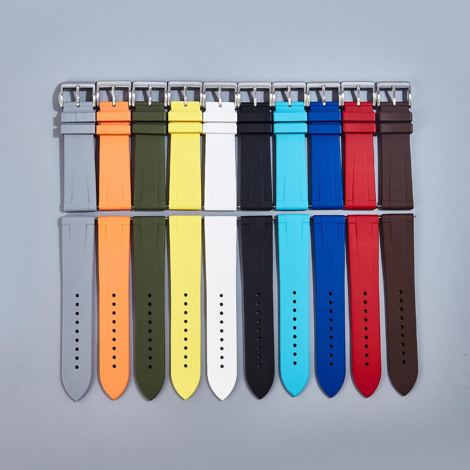 Zac Premium FKM Rubber Watch Band - Quick-Release Vulcanised Fluoro Rubber Watch Straps -20mm-22mm- Compatible with Tudor, Omega, Rolex, Smart Watches- Replacement Watch Bands for Men & Women (22mm, Royal Blue) - Image 3