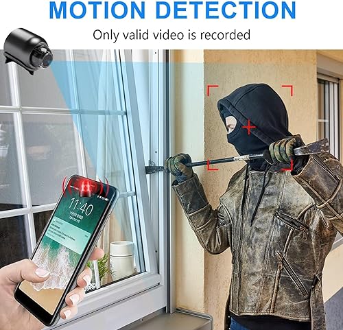 Miniatura 5 de Cámara WiFi inalámbrica más pequeña, detector de cámara espía HD1080P, mini cámara portátil, cámara de monitor de bebé, cámara de niñera, cámara