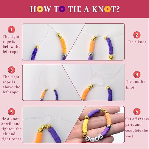 Miniatura 5 de Woixiow Cuentas de arcilla, 5500 cuentas de arcilla polimérica para hacer pulseras, cuentas de arcilla de 28 colores para kit de fabricación de