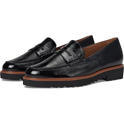 Paul Green Carmel Loafers black crinkled patent
