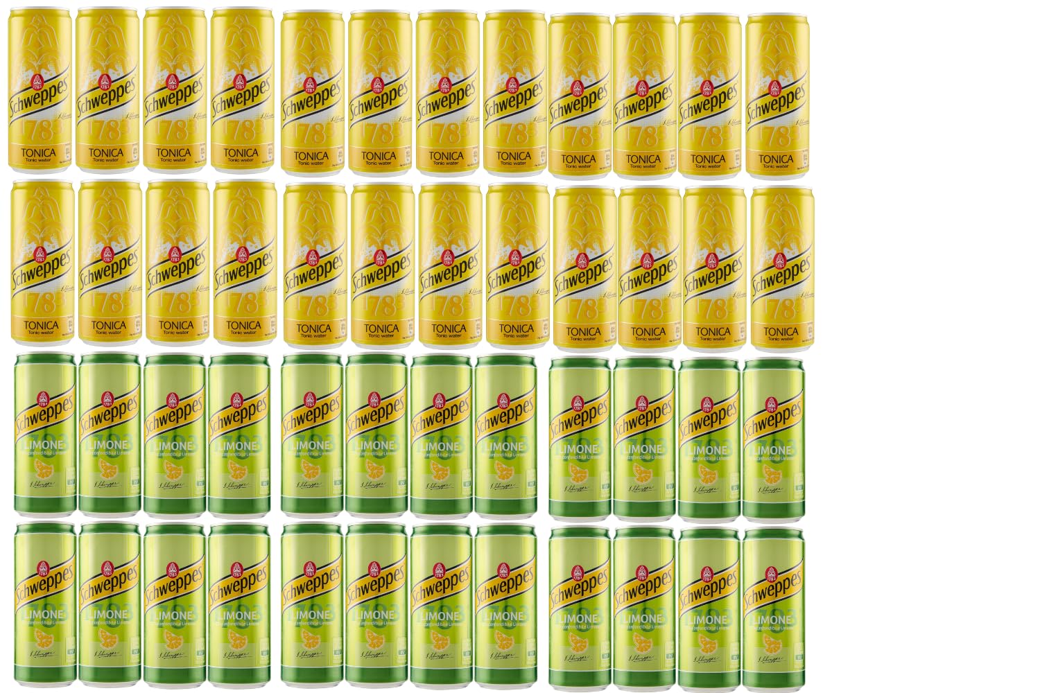 Italian Gourmet Mix 48×330 ml – Bitteres Tonic Water & Zitronenlimonade Erfrischungsgetränke Bundle + Italian Gourmet Polpa